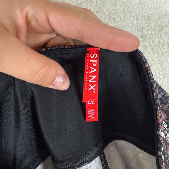 Spanx Faux Leather Snake Moha‎ Shine Leggings NEW NWT Size Large - Picture 8 of 11